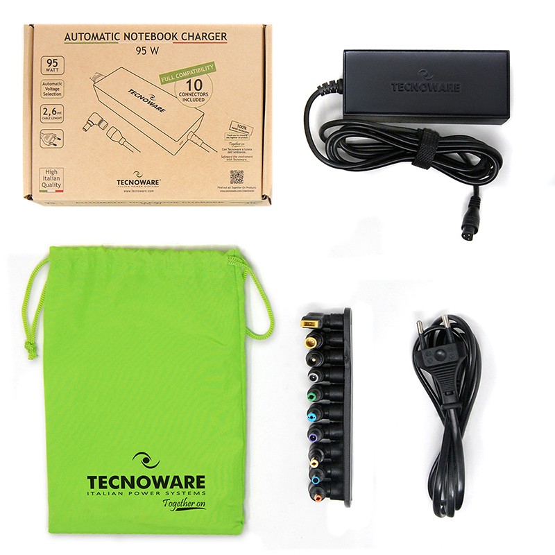 Chargeur universel PC 95 W - TECNOWARE - 10 connecteurs