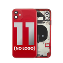 Chassis avec nappes pour iPhone 11 - Sans Logo - Aftermarket Plus - Rouge