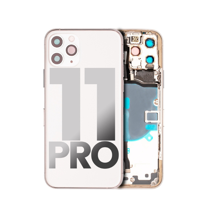 Châssis avec nappes pour iPhone 11 Pro - Grade A - avec Logo - Argent