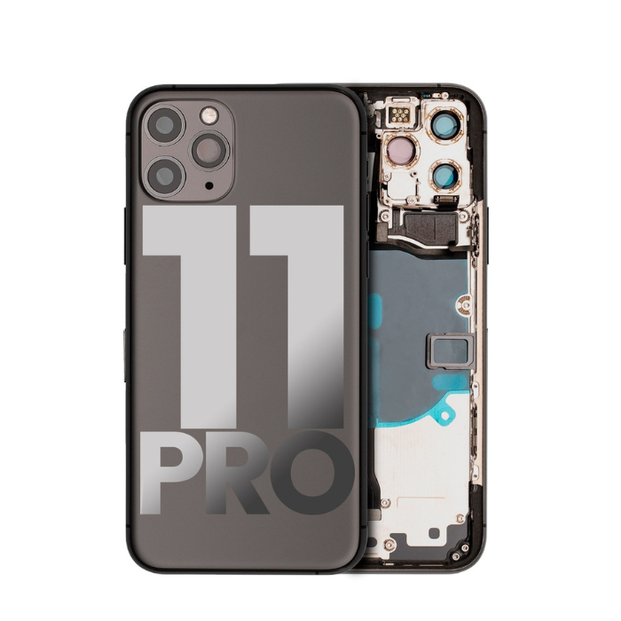 Châssis avec nappes pour iPhone 11 Pro - Grade A - avec Logo - Gris sidéral