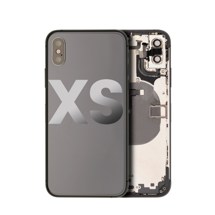 Châssis avec nappes pour iPhone XS - Grade A - avec logo - Gris sidéral