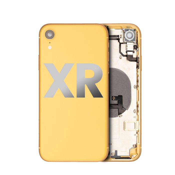 Châssis avec nappes pour iPhone XR - Grade A - avec logo - Jaune