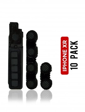 Grille anti-poussière micro et haut parleur Pour iPhone XR - sachet de 10 - Noir