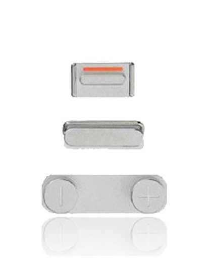 Kit de boutons - Power-Volume-Switch pour iPhone 5 - Argent