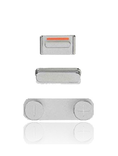 Kit de boutons (Power/Volume/Switch) pour iPhone 5 - Argent