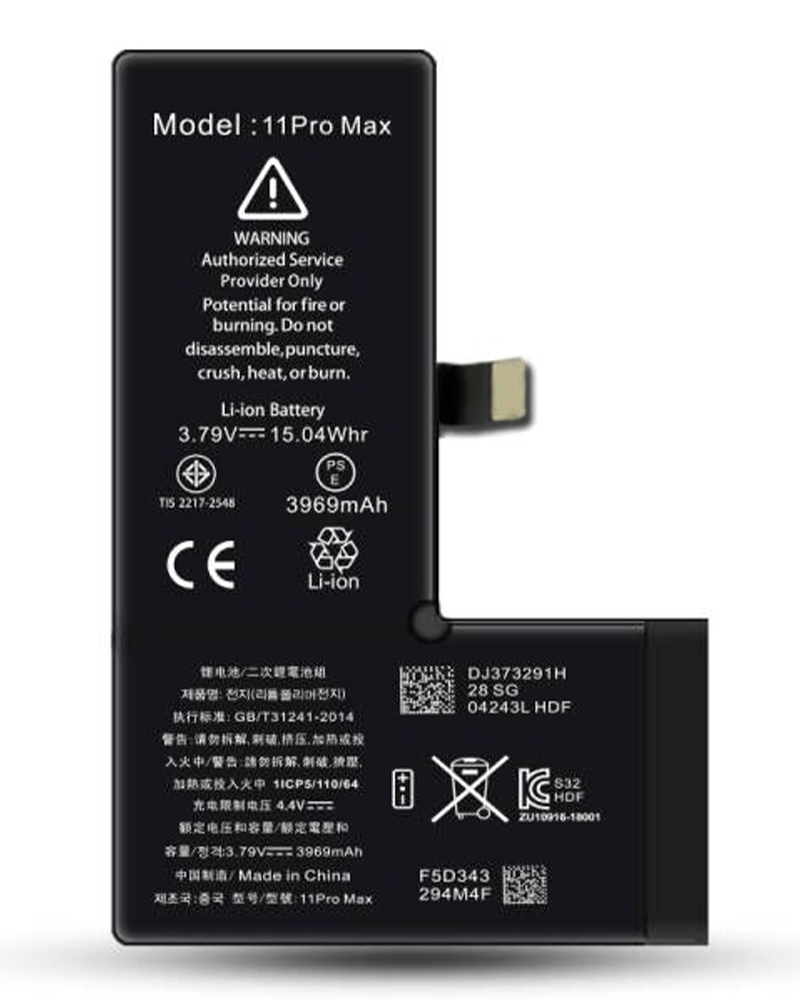 Batterie iPhone 11 Pro Max Ti - 3969 mAh adhésif inclus