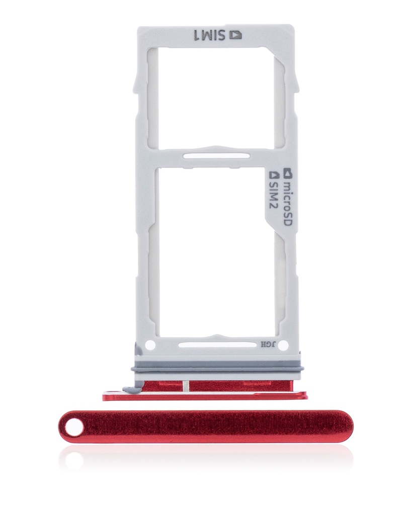 Tiroir Double SIM compatible SAMSUNG S10e - S10 - S10 Plus - G970F - G973F - G975F - Rouge