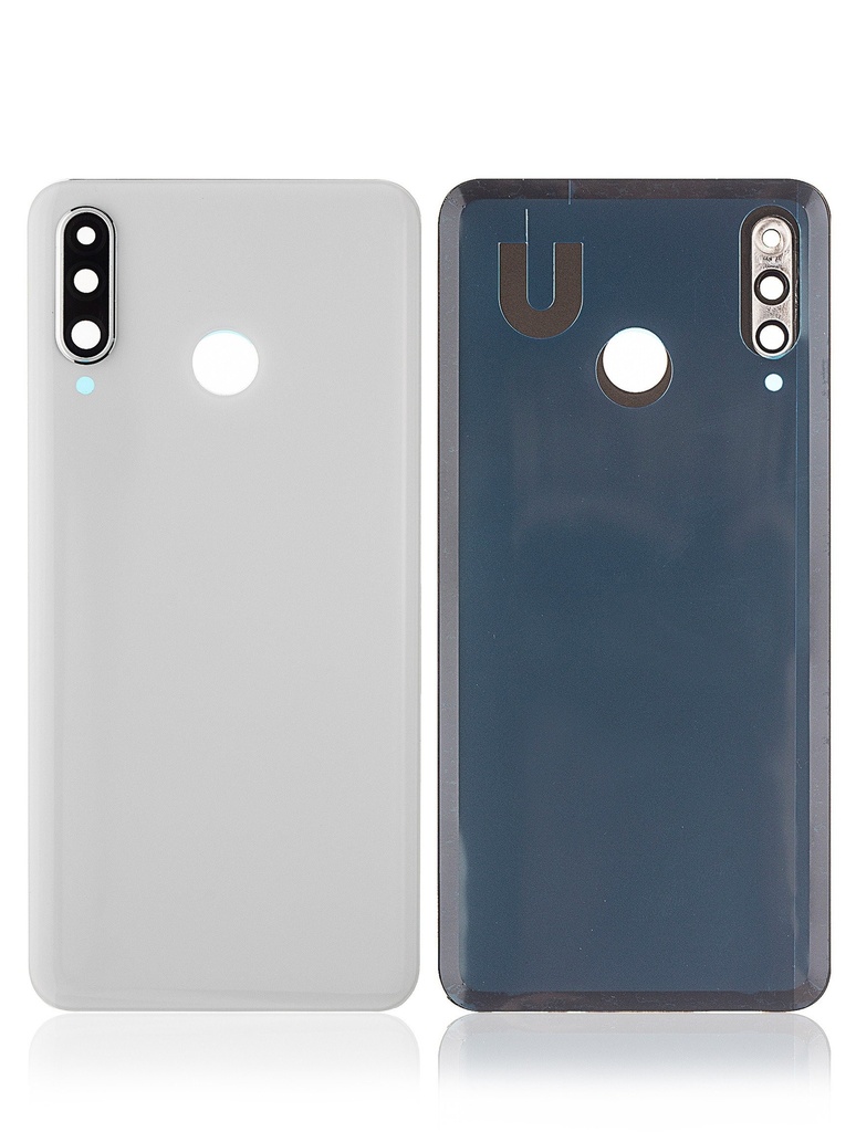 Vitre arrière - avec vitre caméra compatible HUAWEI P30 Lite - Blanc