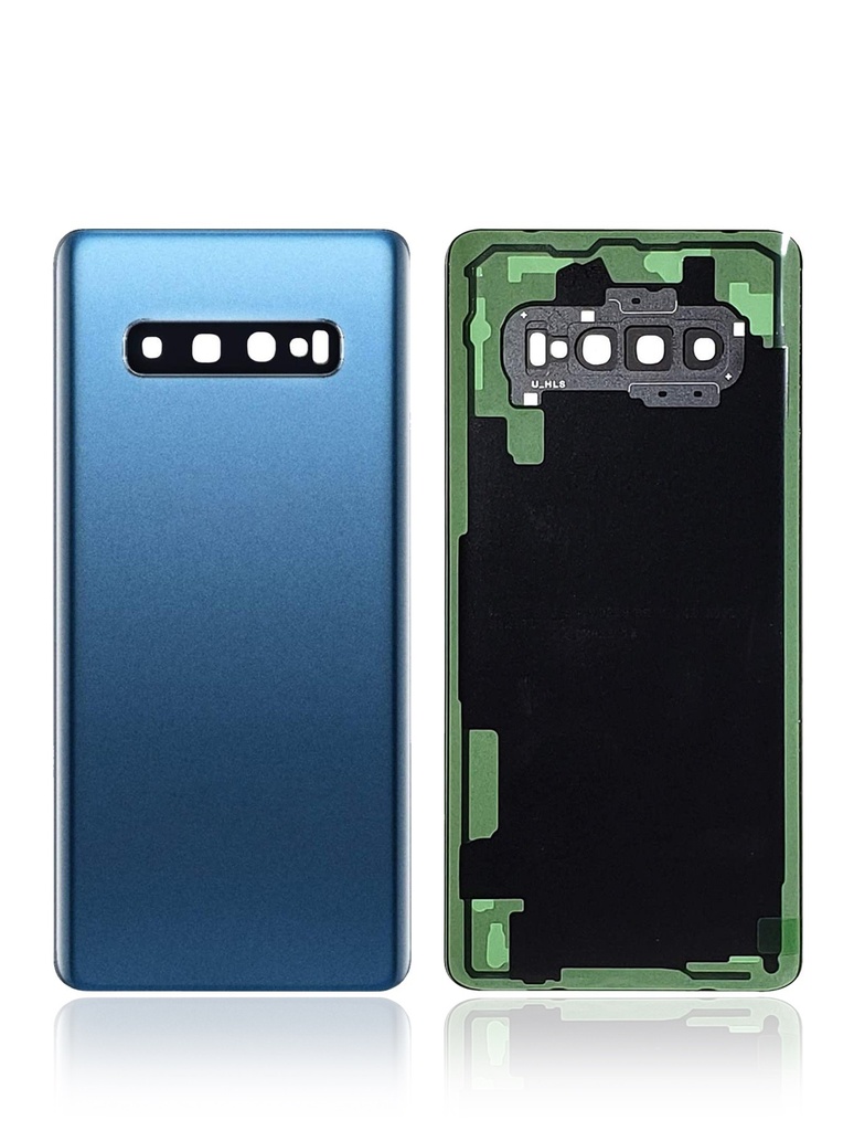 Vitre arrière - avec vitre caméra compatible SAMSUNG S10 Plus - G975F - Prism Bleu - Sans logo