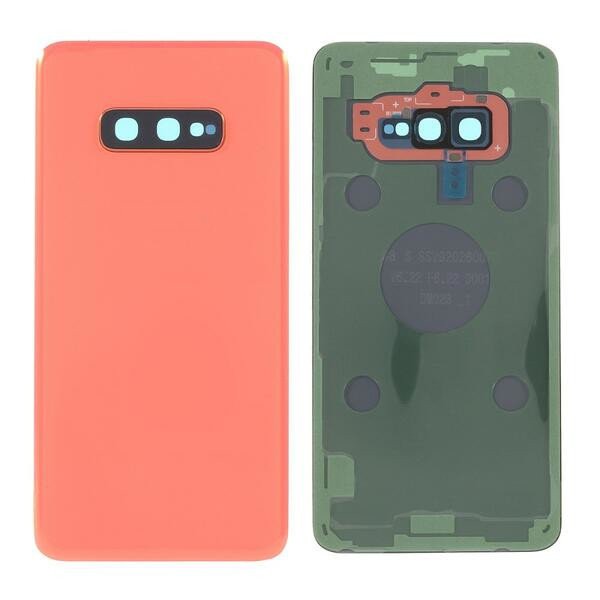 Vitre arrière - avec vitre caméra compatible SAMSUNG S10e - G970F - Rouge - Sans logo