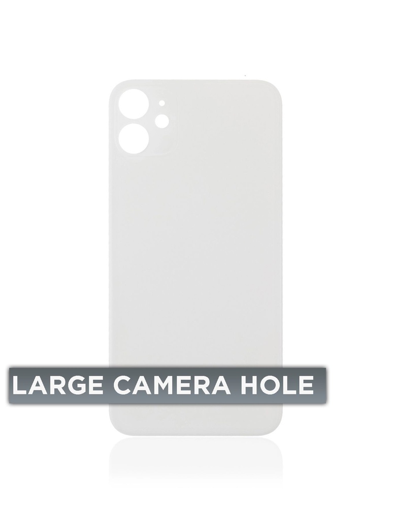 Vitre arrière Pour iPhone 11 (No Logo / Large Camera Hole) - Blanc