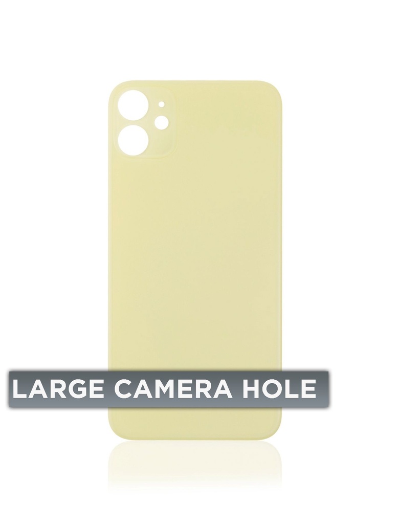 Vitre arrière Pour iPhone 11 - Sans logo - Large Camera Hole - Jaune