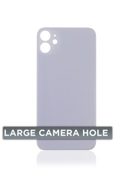 Vitre arrière Pour iPhone 11 (No Logo / Large Camera Hole) - Violet