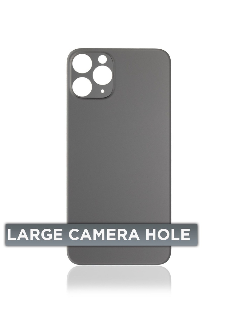 Vitre arrière Pour iPhone 11 Pro Max - Sans logo - Large Camera Hole - Gris sidéral