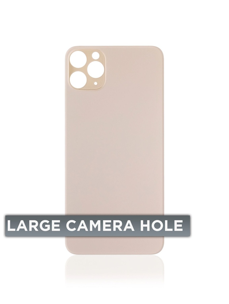 Vitre arrière Pour iPhone 11 Pro Max (No Logo / Large Camera Hole) - Or