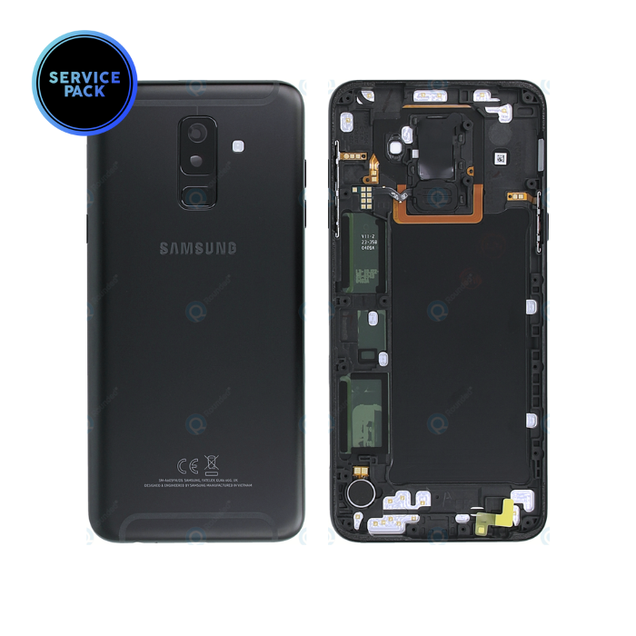 Vitre arrière pour SAMSUNG A6 Plus 2018 - A605F - SERVICE PACK - Noir