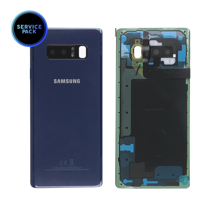 Vitre arrière pour SAMSUNG Note 8 - N950F - SERVICE PACK - Bleu