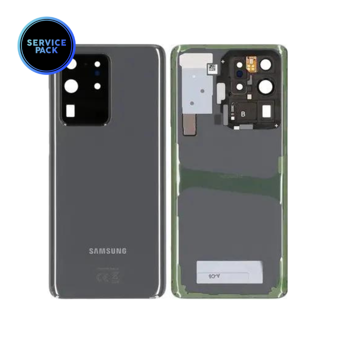 Vitre arrière pour SAMSUNG S20 Ultra - G988 - SERVICE PACK - Gris