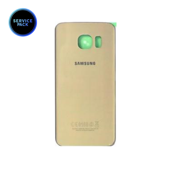 Vitre arrière pour SAMSUNG S6 Edge - G925F - SERVICE PACK - Or