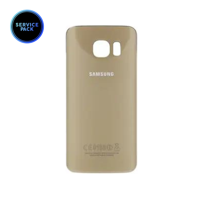 Vitre arrière pour SAMSUNG S6 Edge Plus - G928F - SERVICE PACK - Or