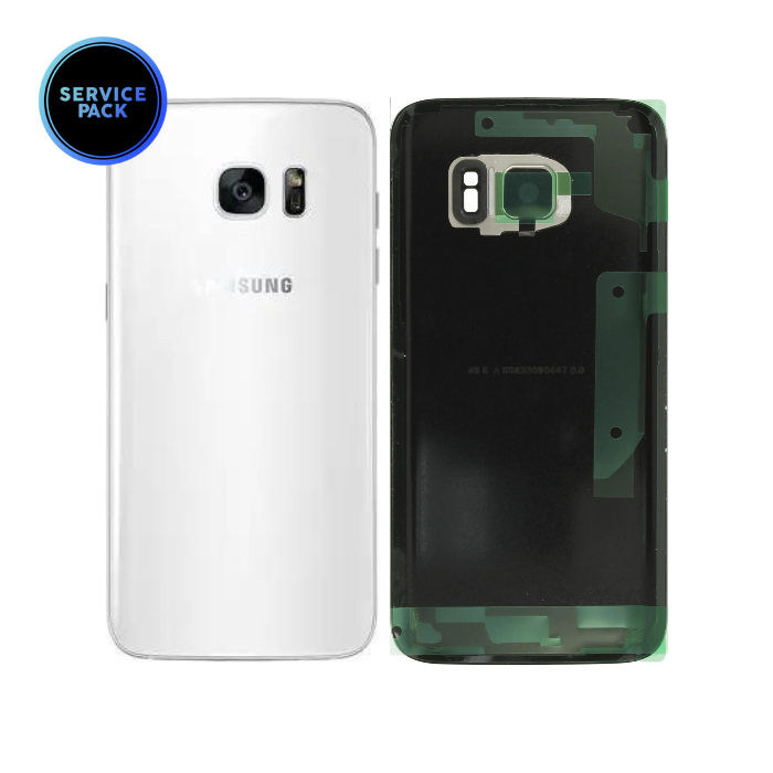 Vitre arrière pour SAMSUNG S7 - G930F - SERVICE PACK - Blanc