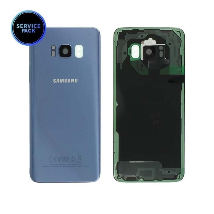 Vitre arrière pour SAMSUNG S8 - G950F - SERVICE PACK - Bleu