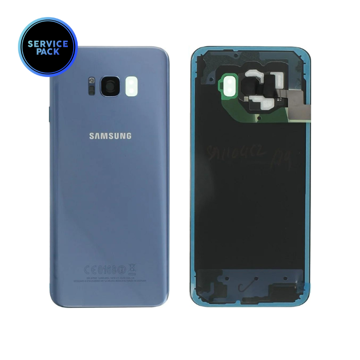 Vitre arrière pour SAMSUNG S8 Plus - G955F - SERVICE PACK - Bleu