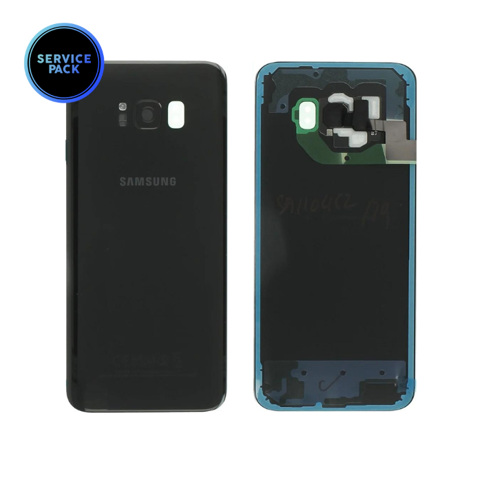 Vitre arrière pour SAMSUNG S8 Plus - G955F - SERVICE PACK - Noir carbone