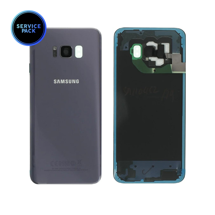 Vitre arrière pour SAMSUNG S8 Plus - G955F - SERVICE PACK - Gris Orchidée