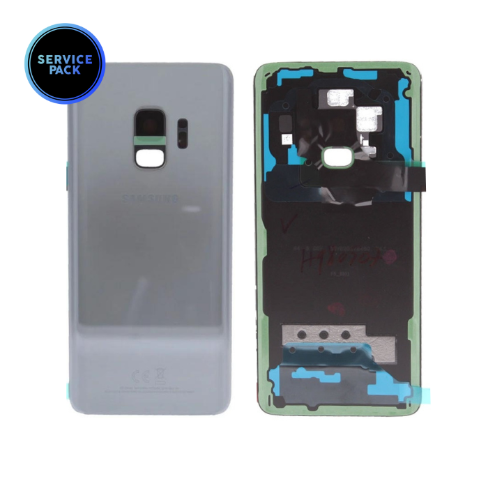 Vitre arrière pour SAMSUNG S9 - G960F - SERVICE PACK - Gris Titane