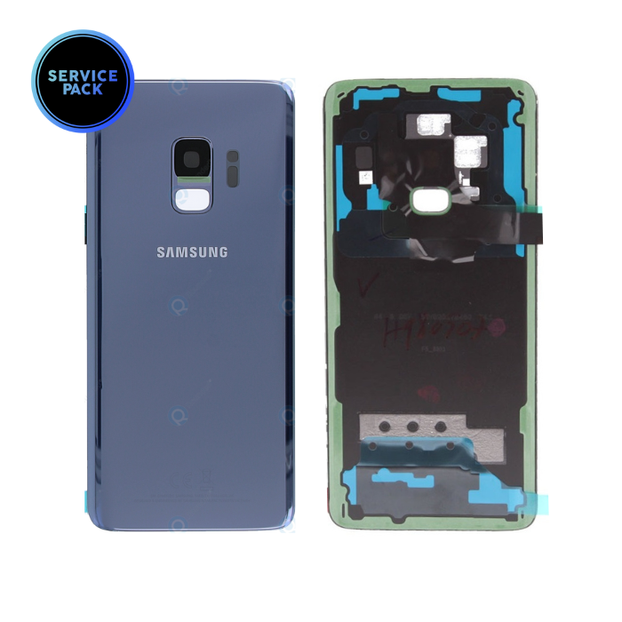 Vitre arrière pour SAMSUNG S9 - G960F - SERVICE PACK - Bleu corail