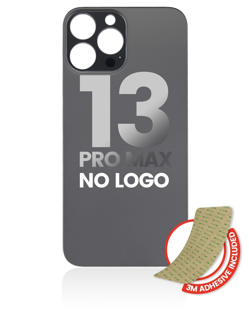 Vitre arrière compatible iPhone 13 Pro Max - Sans logo - Graphite