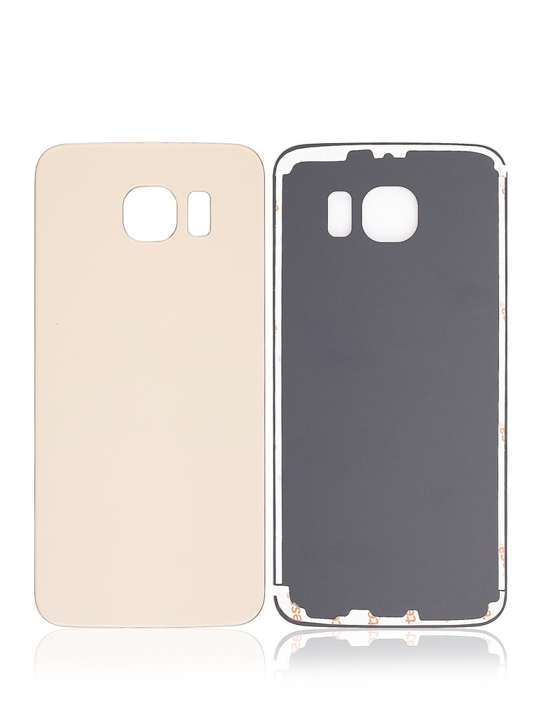 Vitre arrière compatible SAMSUNG S6 - G920F - Or - Sans logo