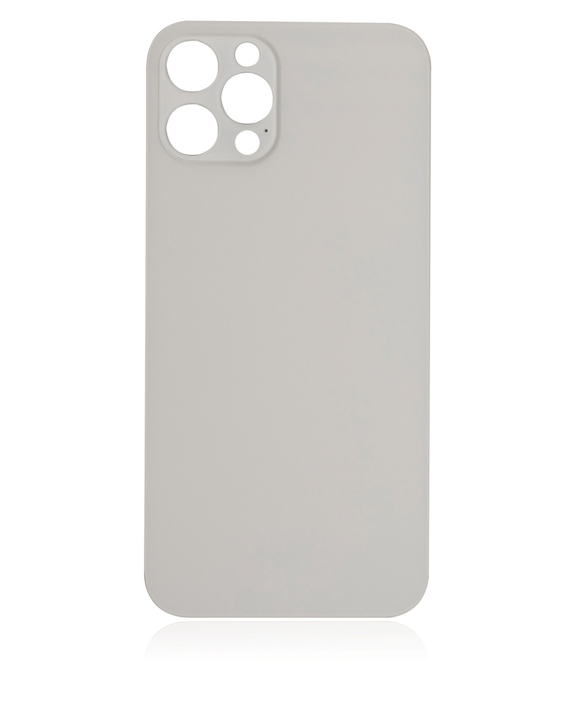 Vitre arrière pour iPhone 12 Pro - Sans logo - Large Camera Hole - Argent