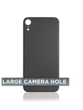 Vitre arrière pour iPhone XR - Sans logo - Large Camera Hole - Gris sidéral