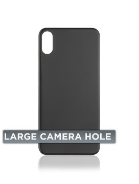 Vitre arrière pour iPhone XS - Sans logo - Large Camera Hole - Gris sidéral