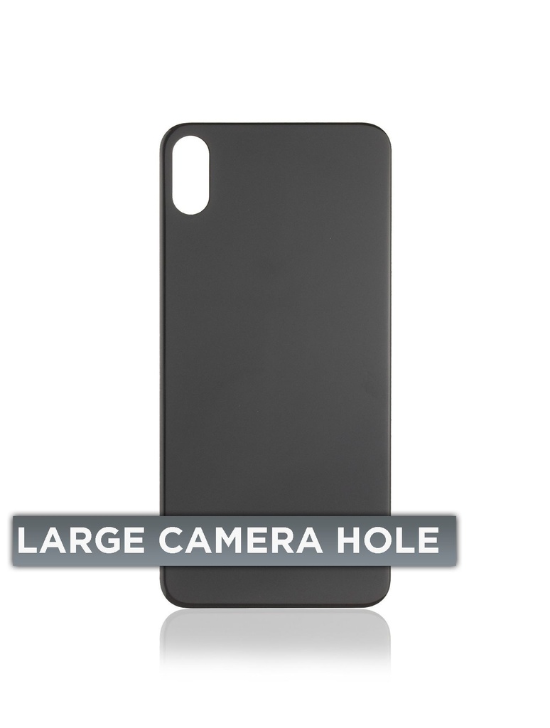 Vitre arrière pour iPhone XS Max - Sans logo - Large Camera Hole - Gris sidéral