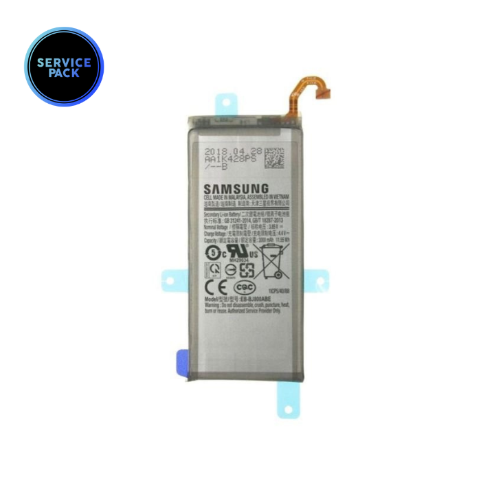 Batterie pour SAMSUNG J6 - J600F - A6 2018 - A600F - SERVICE PACK - EB-BJ800ABE