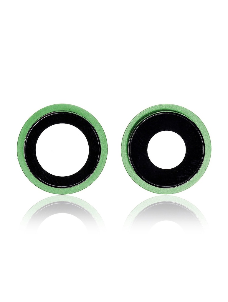 Lentille caméra arrière avec support pour iPhone 12 / 12 Mini - Set de 2 pièces (Vrai Saphir | Premium) - Vert
