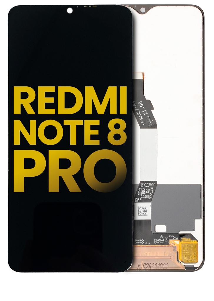 Bloc écran LCD sans châssis compatible Xiaomi Redmi Note 8 Pro  - Reconditionné - Noir