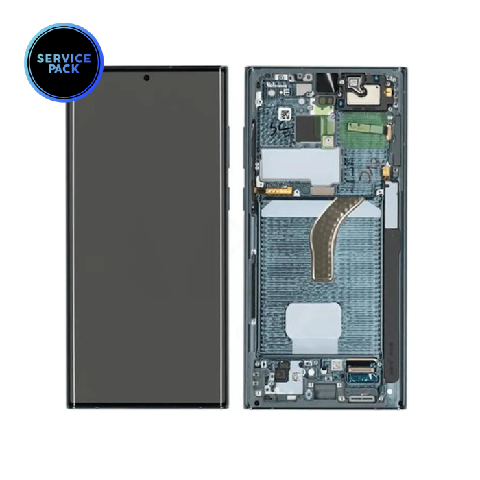 Bloc écran OLED pour SAMSUNG S22 Ultra - S908 - SERVICE PACK - Vert