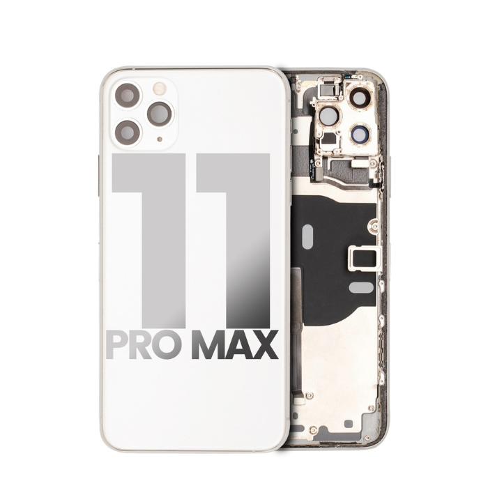 Châssis avec nappes pour iPhone 11 Pro Max - Grade A - avec logo - Argent