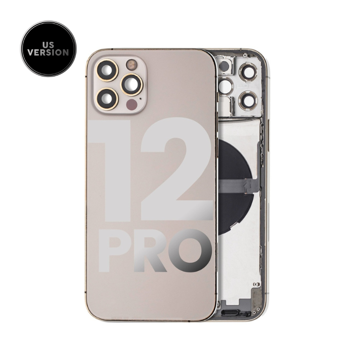 Chassis avec nappes pour iPhone 12 Pro - Grade A - avec logo - Version US - Or