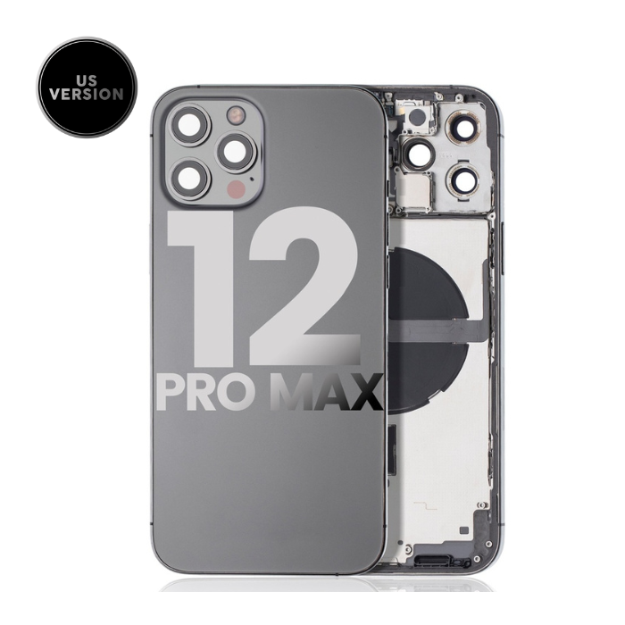 Châssis avec nappes pour iPhone 12 Pro Max - Grade A - avec logo - Version US - Graphite