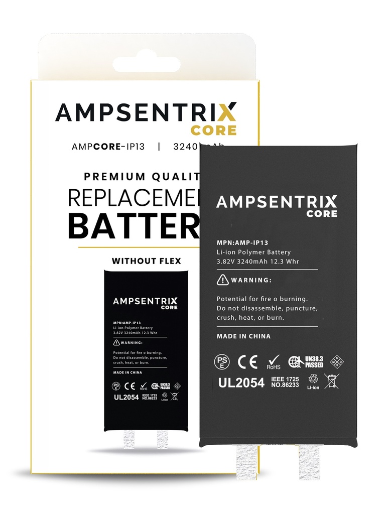 Batterie SANS BMS pour iPhone 13 - AmpSentrix Core