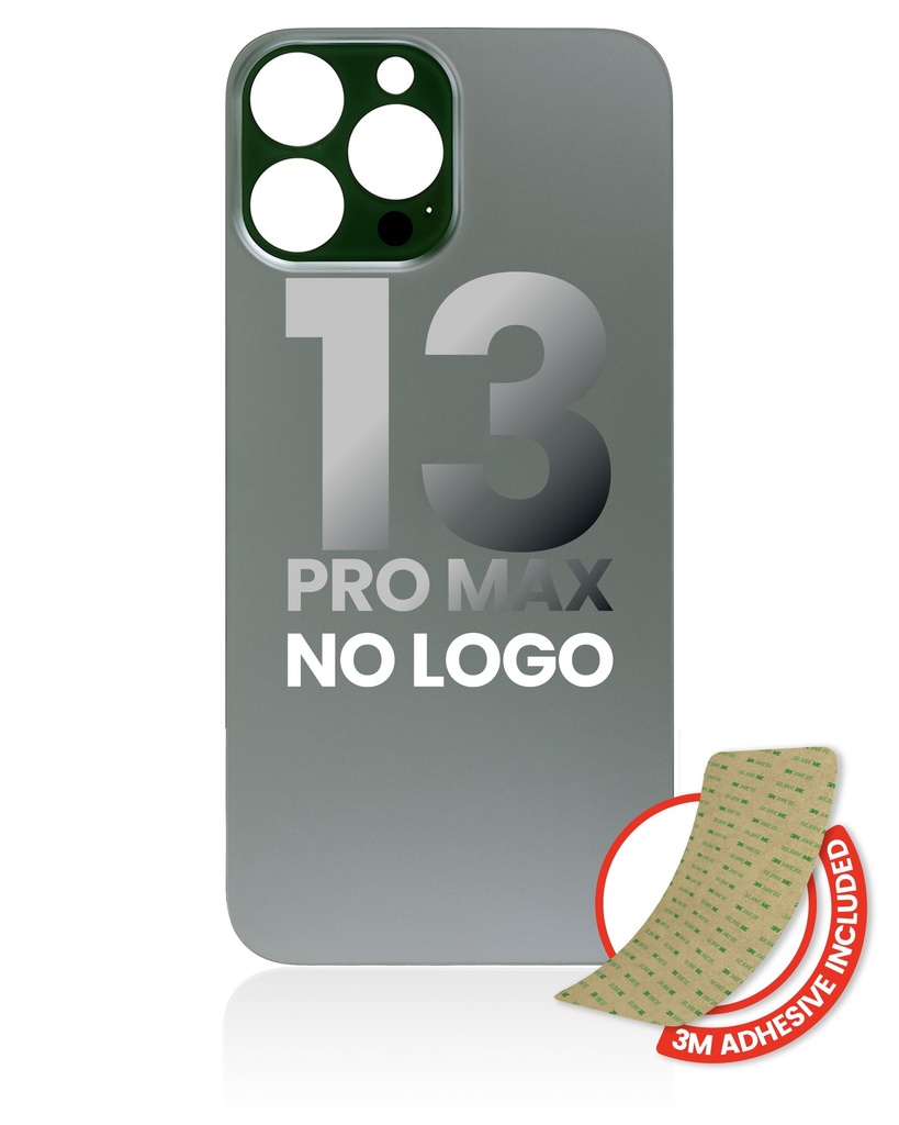 Vitre arrière compatible iPhone 13 Pro Max - Sans logo - Vert Alpin