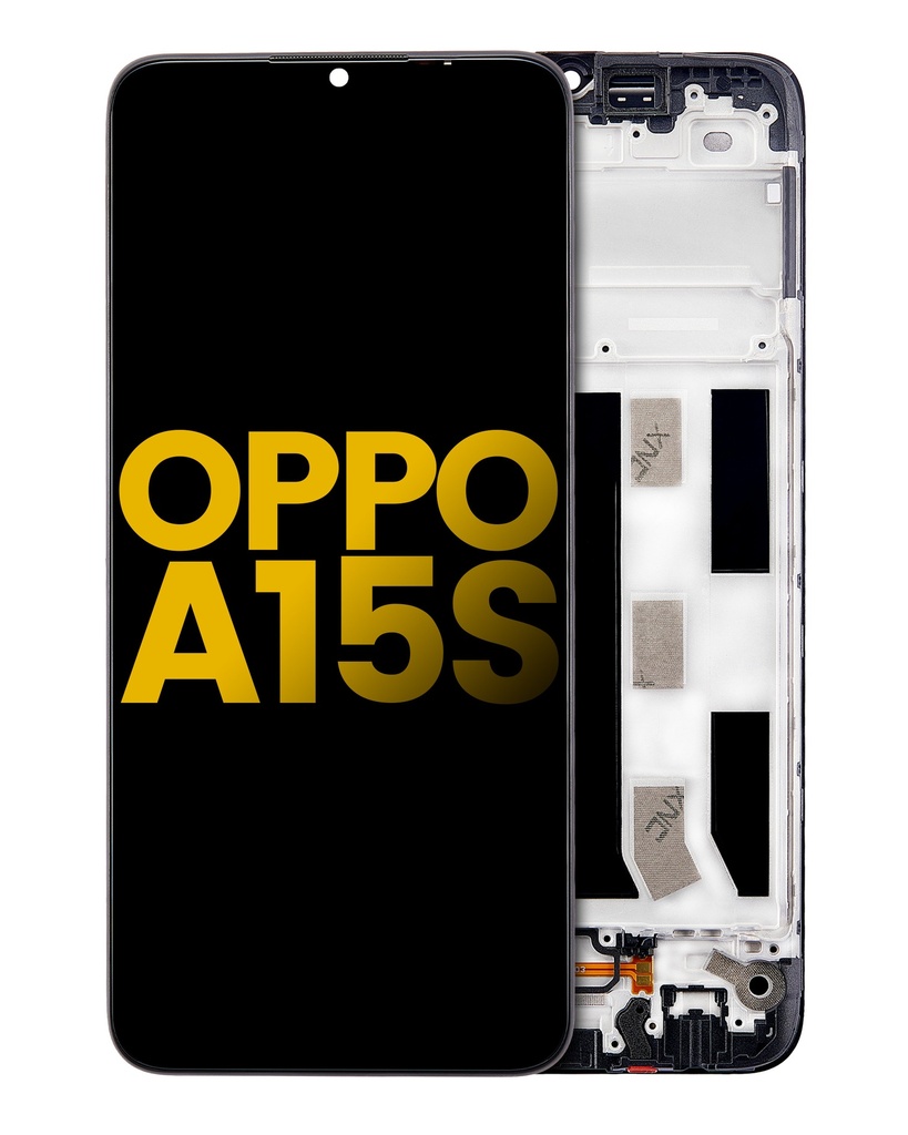 Bloc écran LCD avec châssis compatible OPPO A15 - A15S - Reconditionné - Toutes couleurs