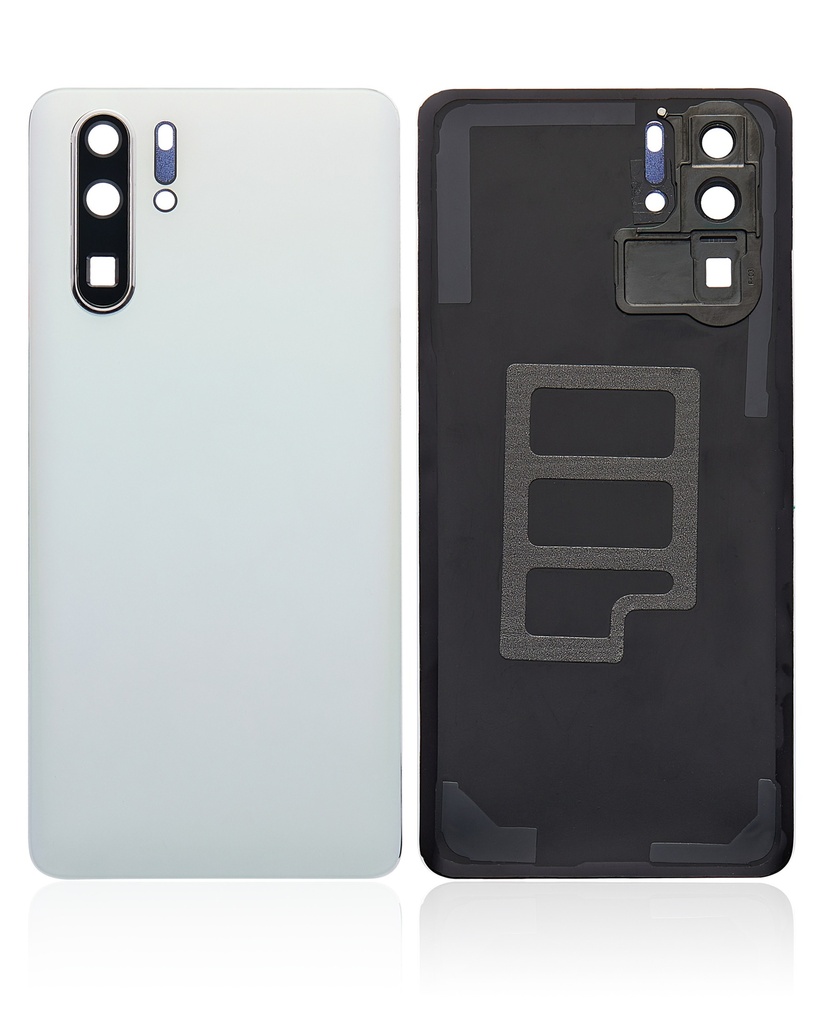 Vitre arrière - avec vitre caméra compatible HUAWEI P30 Pro - Blanc Perle