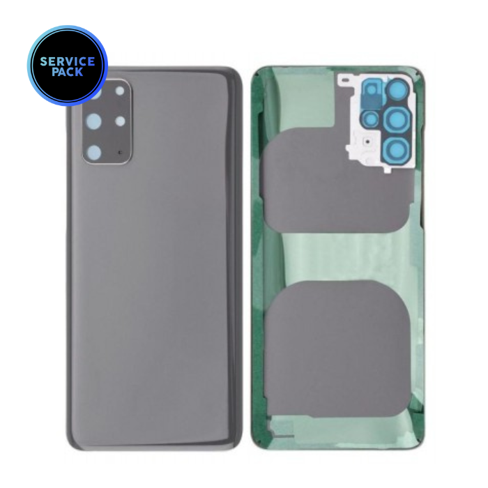 Vitre arrière avec lentille caméra pour SAMSUNG S20 Plus Version US - G986F - SERVICE PACK - Gris