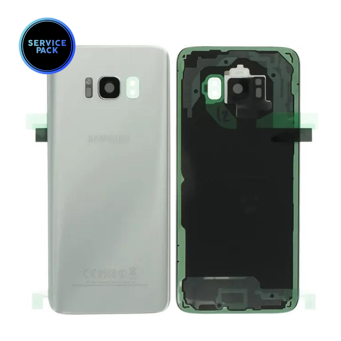 Vitre arrière pour SAMSUNG S8 - Version US - G950F - SERVICE PACK - Argent